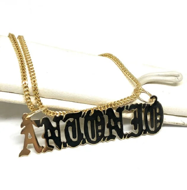 Custom Name Necklace For Women Personalized 18k Gold Plated Pendant Nameplate Jewelry Gift For Girls