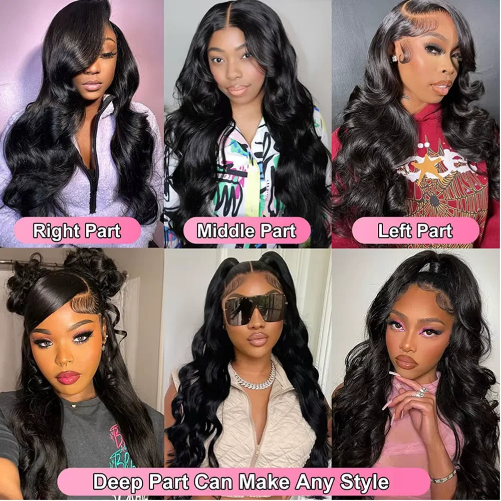 Perruque Body Wave Curly Péruvienne | 300% Densité | 13x4 & 13x6 HD Lace | Baby Hair | Pré-Pluçuée | Cheveux Humains