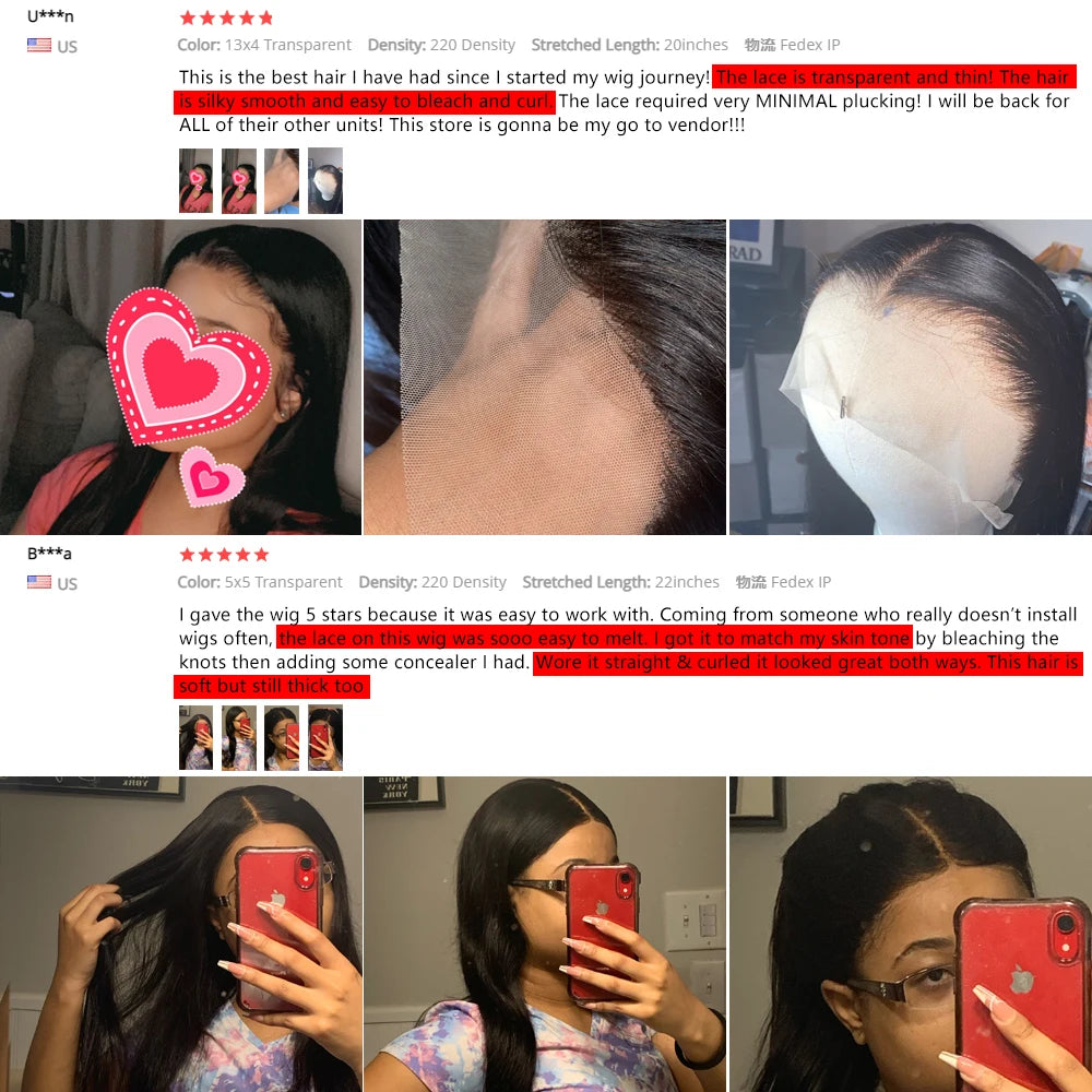 HD Lace Frontal Wig 13x6 13x4 Lace Front Wig Human Hair 30Inch Bone Straight Transparent Lace Human Hair Wigs 4x4 HD Closure Wig