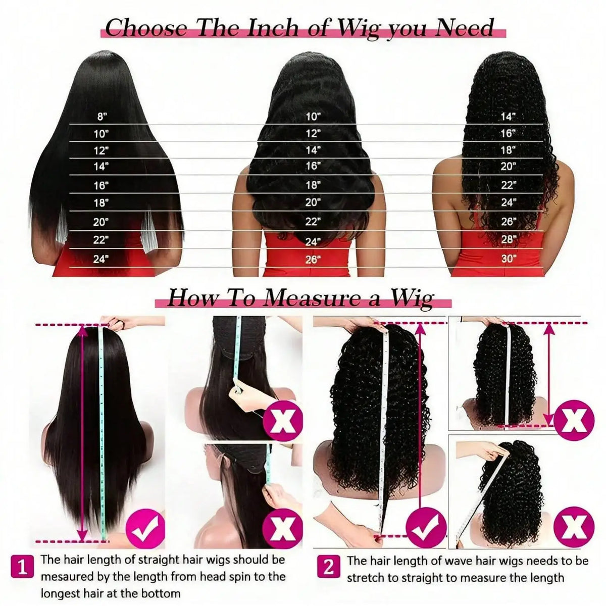 Perruque Bone Straight 200% Densité | 5x5 & 13x6 HD Lace | Glueless Wear & Go | Brésilienne Noir Naturel