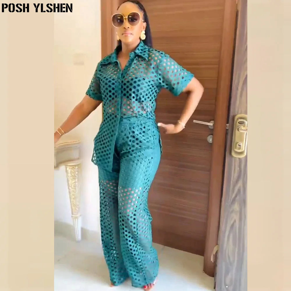 Ensemble 2 Pièces Pantalon Femme Été | Mode Africaine 2025 | Sexy Coordonné | Dames Afrique