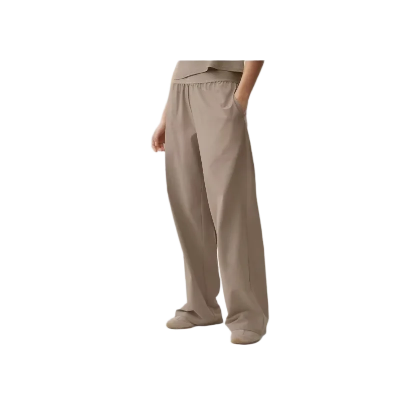 Pantalon Large Séchage Rapide Taille Haute Femme | Élastique Léger | Entraînement Casual Été