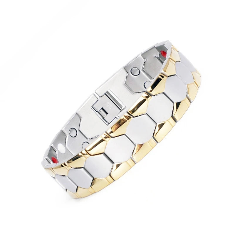 Bracelet Énergie Santé Magnétique Torsadé | Arthrite Thérapie | Aimant Puissant | Cadeau Homme