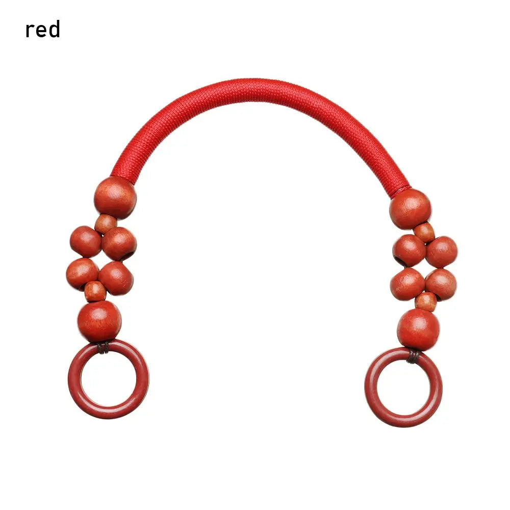 1Pcs Wooden Bead Bag Handle Rope Replacement Handbag Handle Shoulder Belt for Women Handbag DIY Bag Accessories New Fashion
