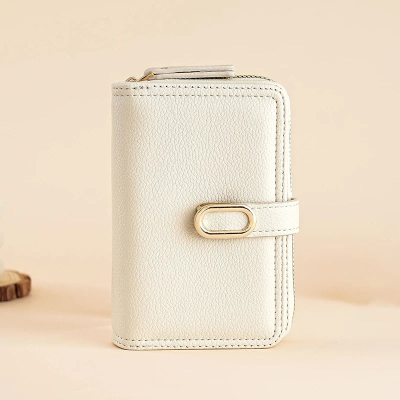 Women's Wallet with Zip Coin Pocket PU Leather Purses for Women Lychee Pattern Wallets and Handbags Money Bags Simple Billfold