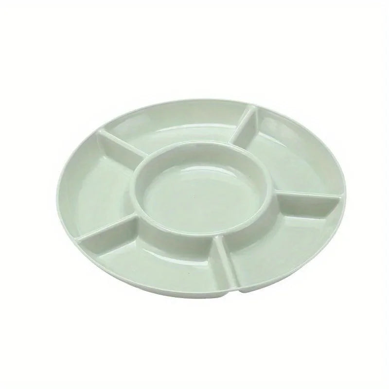 Food Storage Tray Candy Tray Nut Snack Fruit Tray Round Divider Tray Appetizer Serving Platter for Party Table Storage Tray