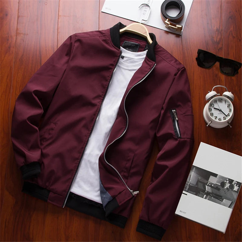 Blouson zippé ajusté pour homme | Style bomber