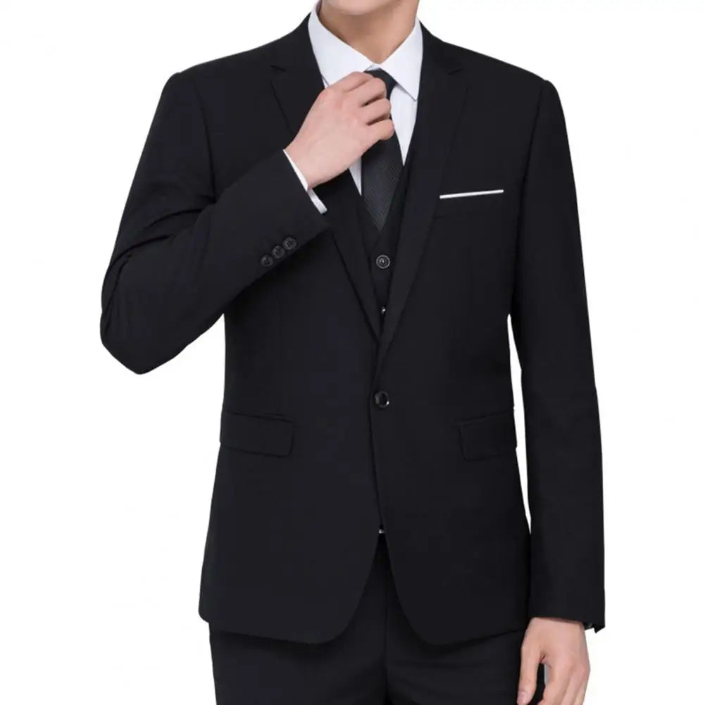 2026 Elegant Men's Formal Blazer British Style Professional Work Groom Wedding Dress Best Man Blazer Jacket Blazer for Shirt Tie