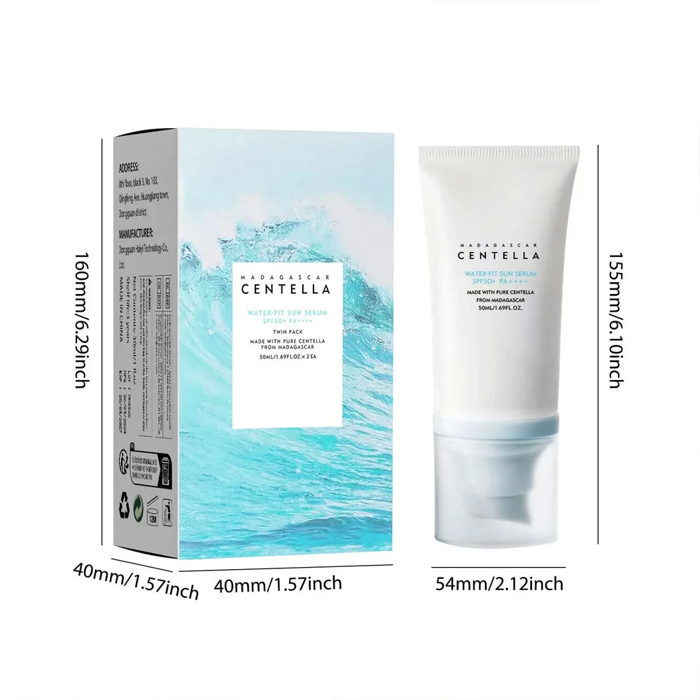 50+ Facial Sunscreen Centella Protector Solar Sunblock Skin Whitening Cream Moisturizing Protector Care Body Sunscreen