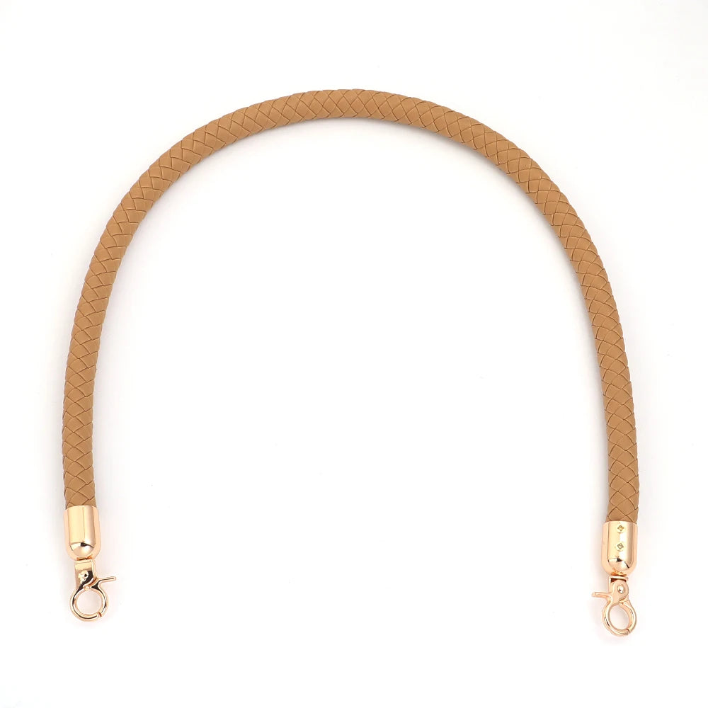 30/60cm Fashion PU Leather Woven Handbag Handles Metal Buckle for Women Bag Purse Replace Shoulder Strap Handle Bag Accessories
