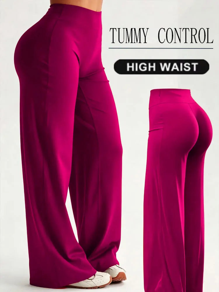 Pantalon Sport Droit Taille Haute | Peau Nue | Lift Fesses | Fitness Casual | Legging Sculptant