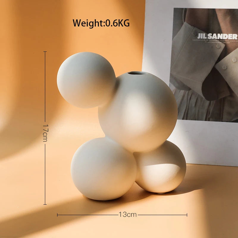 Vase blanc en céramique | Décoration de table