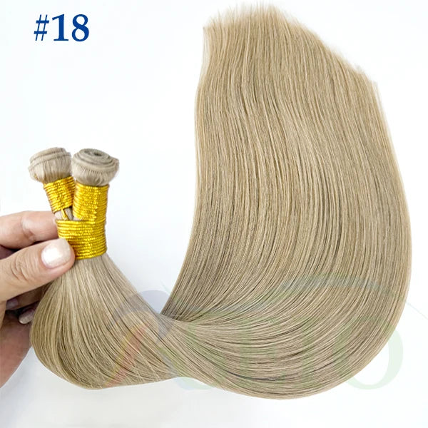 Tissage Weft Cheveux Humains Remy Naturel | 14-26 Pouces | Bouclable | Blonde & Lisse | Salon