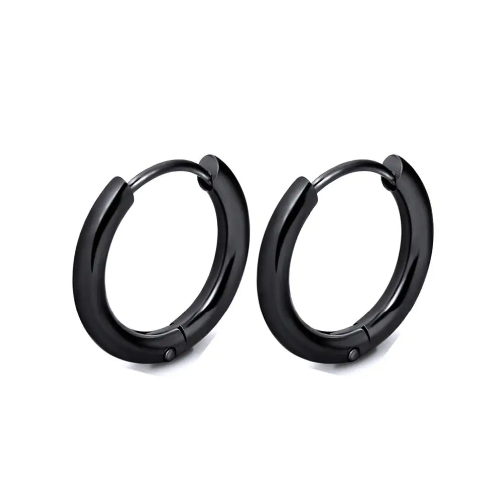 Boucles d'Oreilles Créoles Acier Inoxydable | Petites Couleur Or | Femme Homme Fille | Piercing Cartilage | Bijou Mode