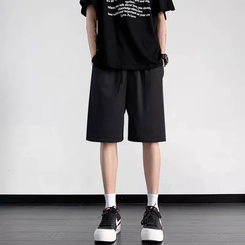 Short uni en polyester pour homme | Style décontracté