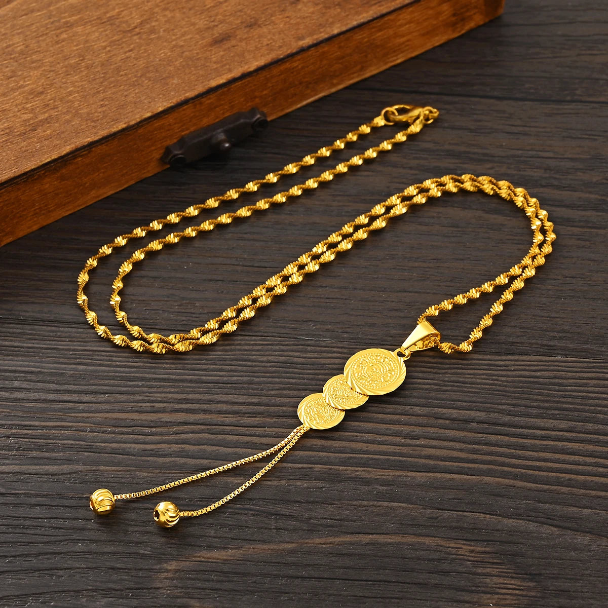 Fashion Jewelry Sets Classical Necklaces Earrings Set Gold Color Brass,Arab/Africa Wedding Bride's Dowry Women Girls Gifts