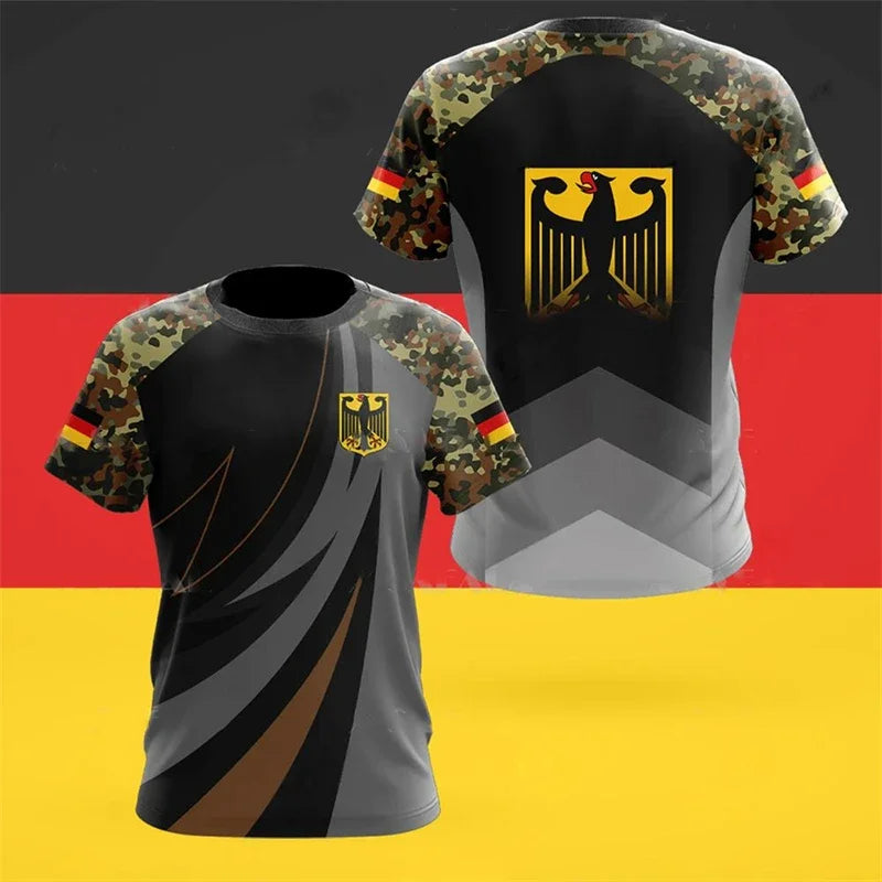T-shirt à manches courtes pour homme | Motif drapeau allemand