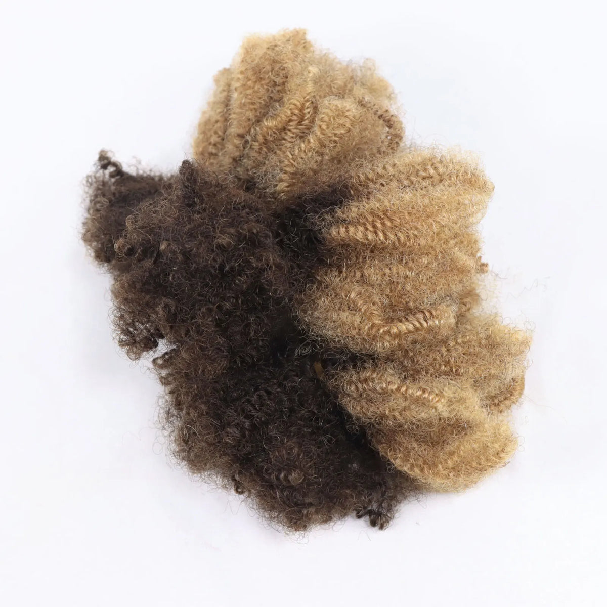 Extensions Vrac Afro Kinky Curly Cheveux Humains | 50g | Tressage Ombre Blonde | Sans Trame | Remy | Locs Crochet (v1)