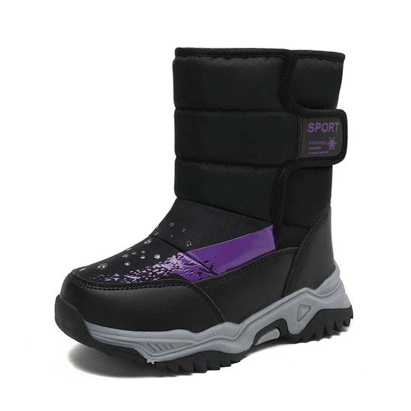 Bottes de Neige Enfants Princesse Élégantes | Imperméables Peluche | Garçons & Filles | Hiver Outdoor
