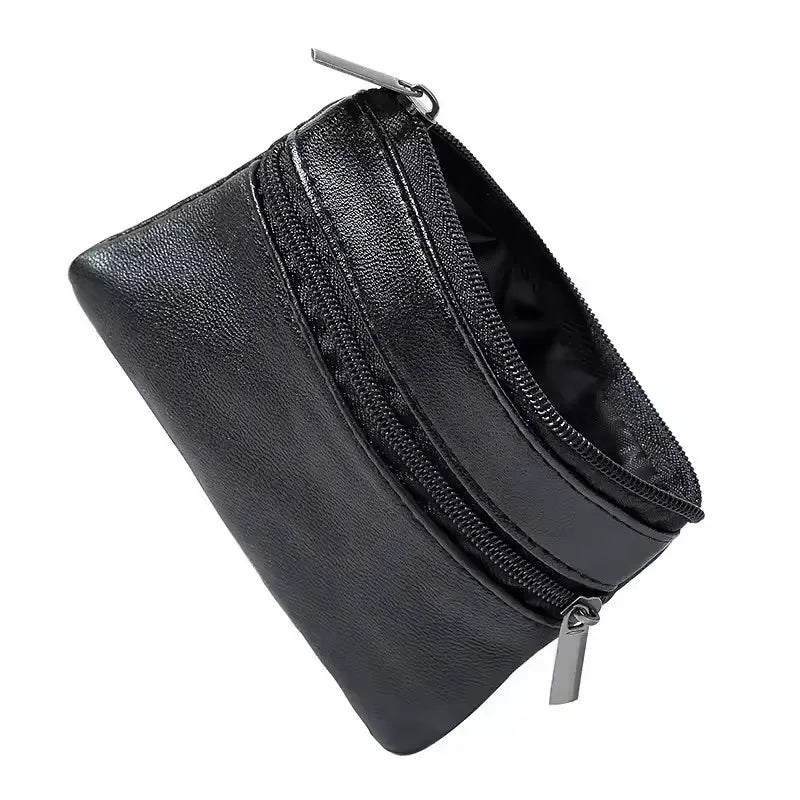 Porte-Monnaie Mini Femme & Homme | Fermeture Éclair | Cuir | Porte-Clés & Petite Monnaie (v2)