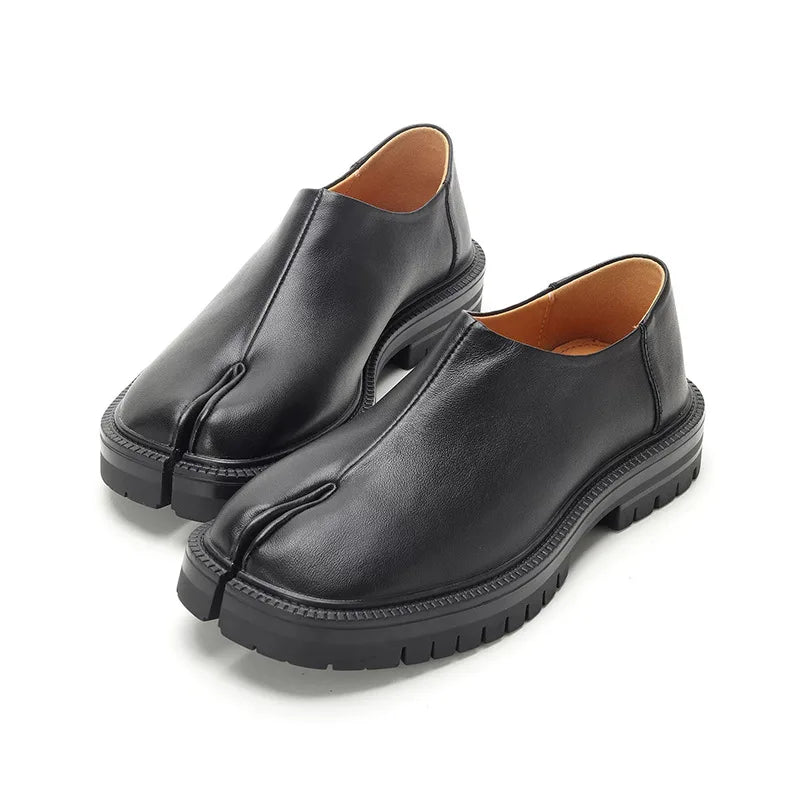 2025 Chunky Platform Tabi Loafers Women Luxury Designer Split Toe 35-45 Unisex Concise Fashion Flat Slip-on Pig Trotter Shoes