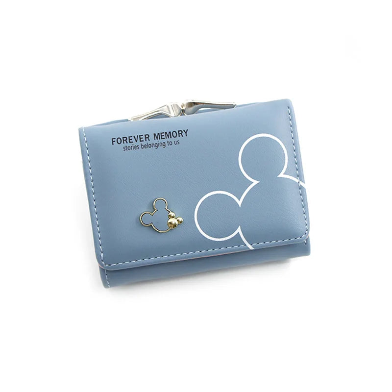Portefeuille Femme & Fille | Dessin Animé Lettres | Porte-Monnaie Tri-Pliable Court | Mode Tendance
