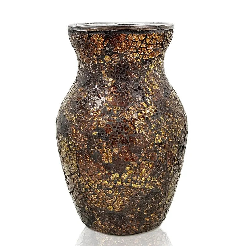 Vase Bohème Mosaïque Verre | Style Européen | Décoration Salon, Chambre & Entrée
