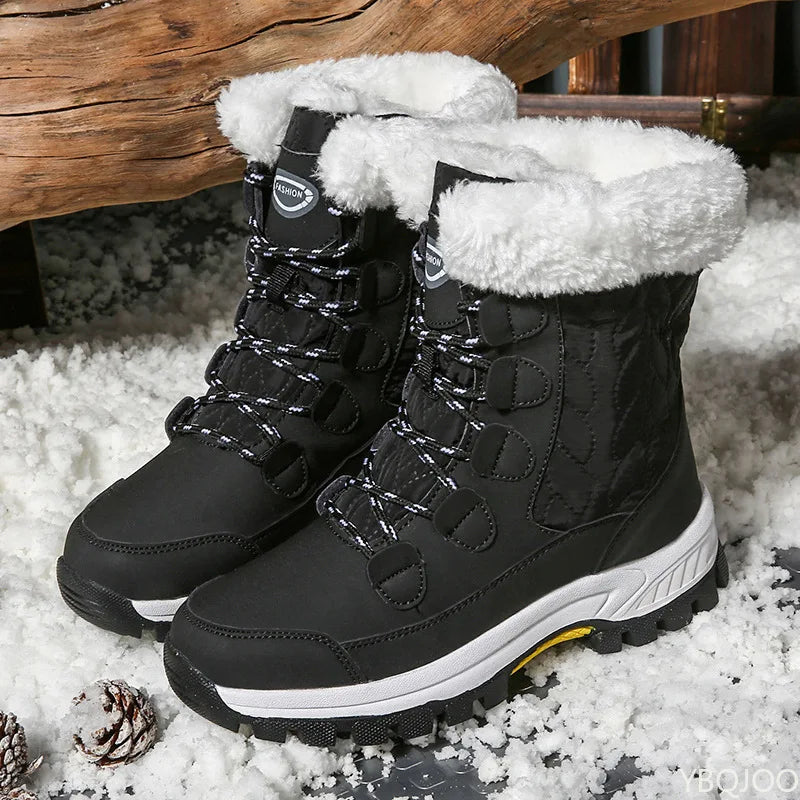 Bottes de Neige Femme Hiver | Imperméables Antidérapantes | Coton Épais Chaud | Voyage Outdoor