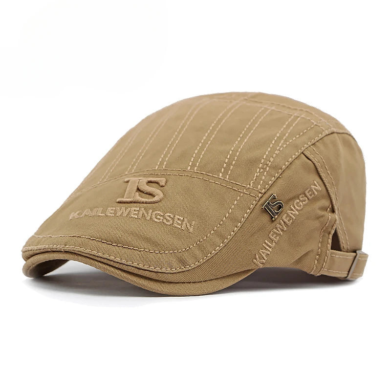 2026 Hat Men's Spring Summer Embroidery Cotton Cap British Vintage Fashion Forward Hat Women's Casual Beret Youth Hat
