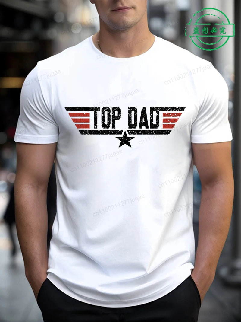 T-Shirts for Men Top Dad Design Shirts Papa Graphic Tees Short Sleeve Men's Summer Fashion T-Shirts Personality Clothing