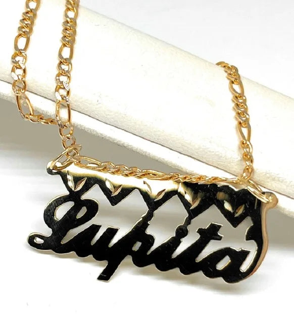 Custom Name Necklace For Women Personalized 18k Gold Plated Pendant Nameplate Jewelry Gift For Girls