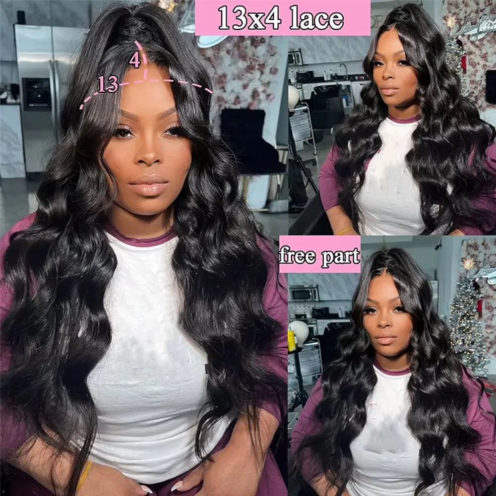 Perruque Body Wave Curly Péruvienne | 300% Densité | 13x4 & 13x6 HD Lace | Baby Hair | Pré-Pluçuée | Cheveux Humains