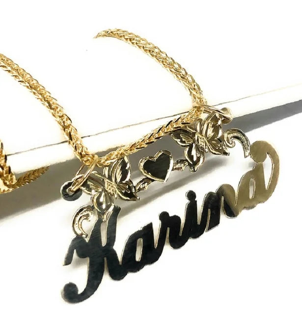 Custom Name Necklace For Women Personalized 18k Gold Plated Pendant Nameplate Jewelry Gift For Girls