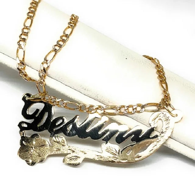 Custom Name Necklace For Women Personalized 18k Gold Plated Pendant Nameplate Jewelry Gift For Girls