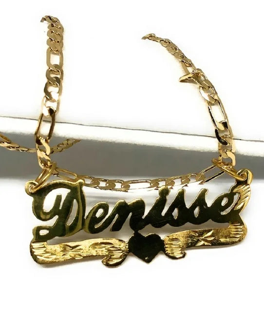 Custom Name Necklace For Women Personalized 18k Gold Plated Pendant Nameplate Jewelry Gift For Girls