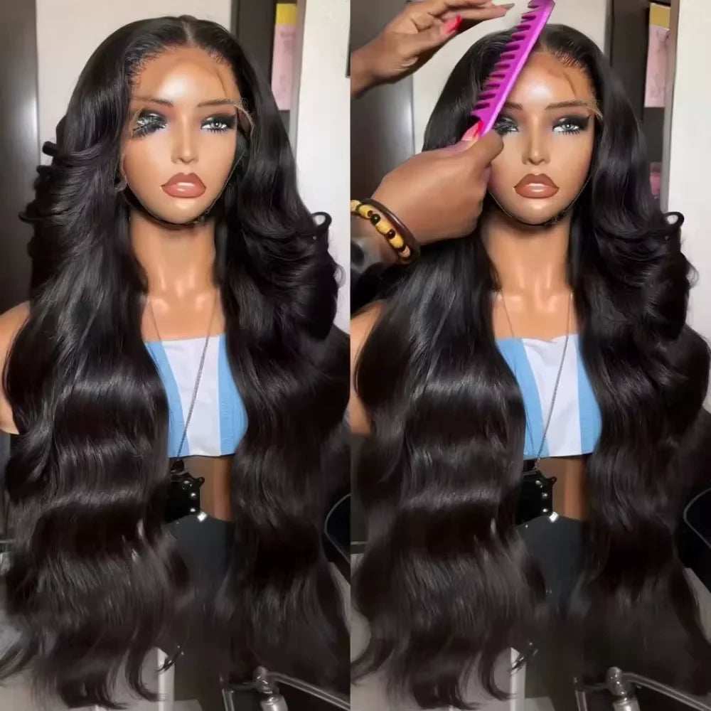 Perruque Body Wave Curly Péruvienne | 300% Densité | 13x4 & 13x6 HD Lace | Baby Hair | Pré-Pluçuée | Cheveux Humains