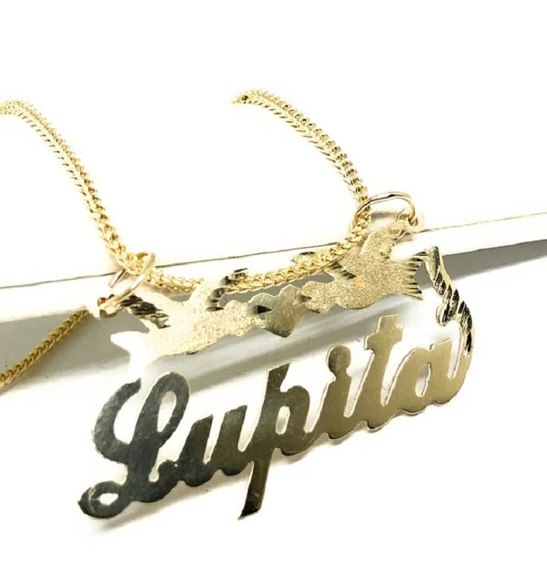 Custom Name Necklace For Women Personalized 18k Gold Plated Pendant Nameplate Jewelry Gift For Girls