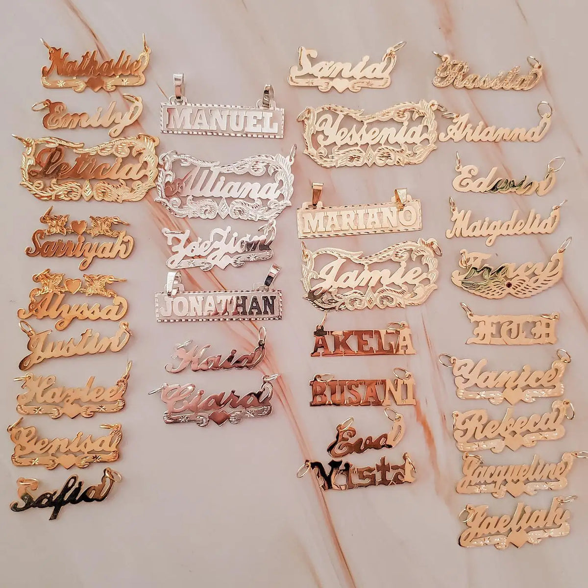 Custom Name Necklace For Women Personalized 18k Gold Plated Pendant Nameplate Jewelry Gift For Girls