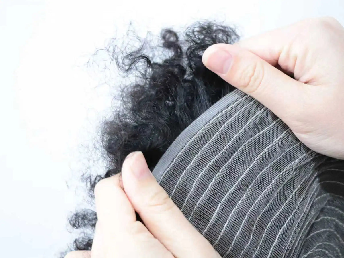 Men's African Curly Human Hair Wig | Full Coverage with Breathable Lace Base, Soft Natural Curls, Comfortable Secure Fit