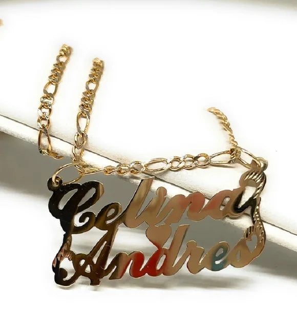 Custom Name Necklace For Women Personalized 18k Gold Plated Pendant Nameplate Jewelry Gift For Girls