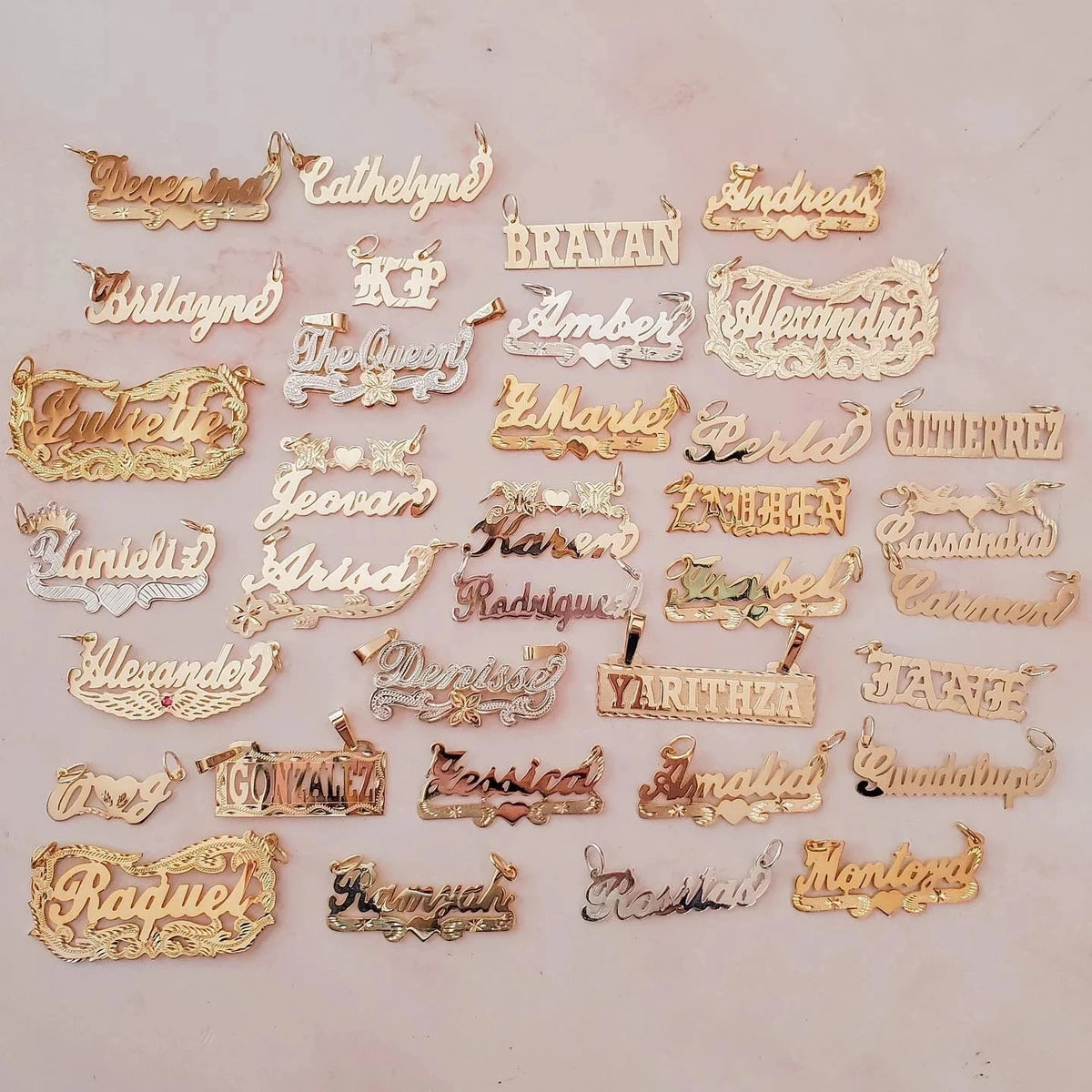 Custom Name Necklace For Women Personalized 18k Gold Plated Pendant Nameplate Jewelry Gift For Girls