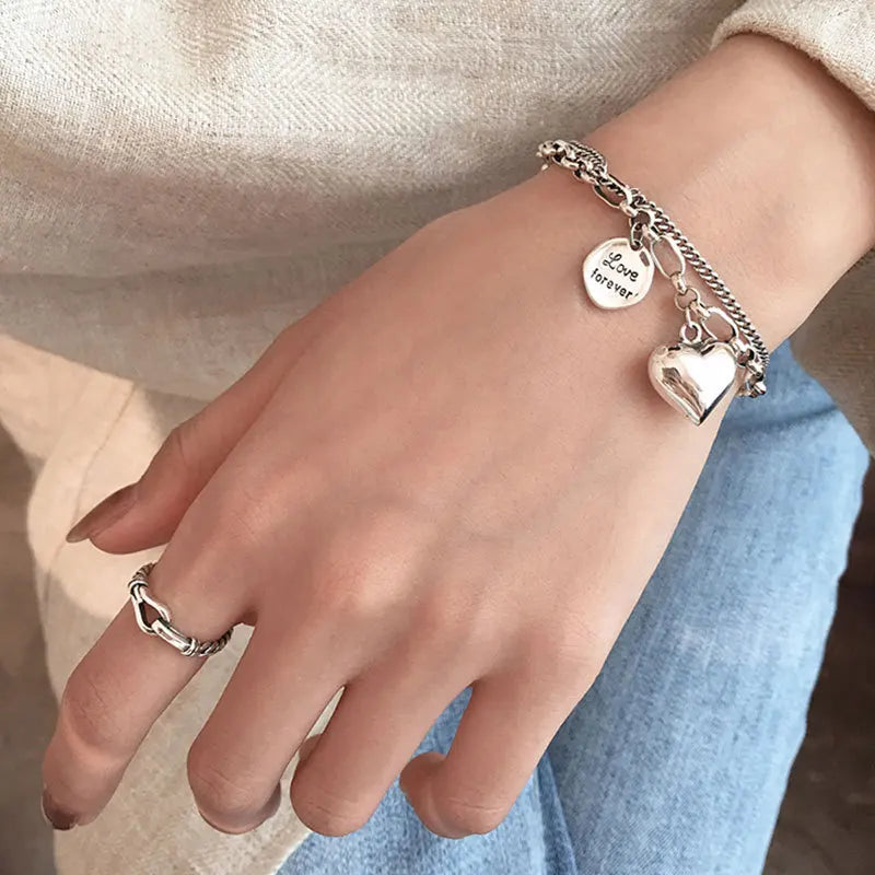 Bracelet à breloques en argent 925 pour femme | Zircon