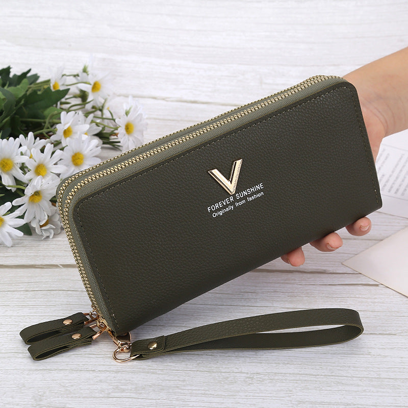 Portefeuille Long Femme | Gland Décoratif | Porte-Monnaie & Porte-Cartes | Cuir PU | Clutch