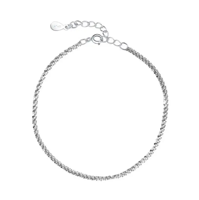 Bracelet de Cheville Argent 925 | Simple & Élégant | Cadeau Anniversaire Femme | Bijou Premium