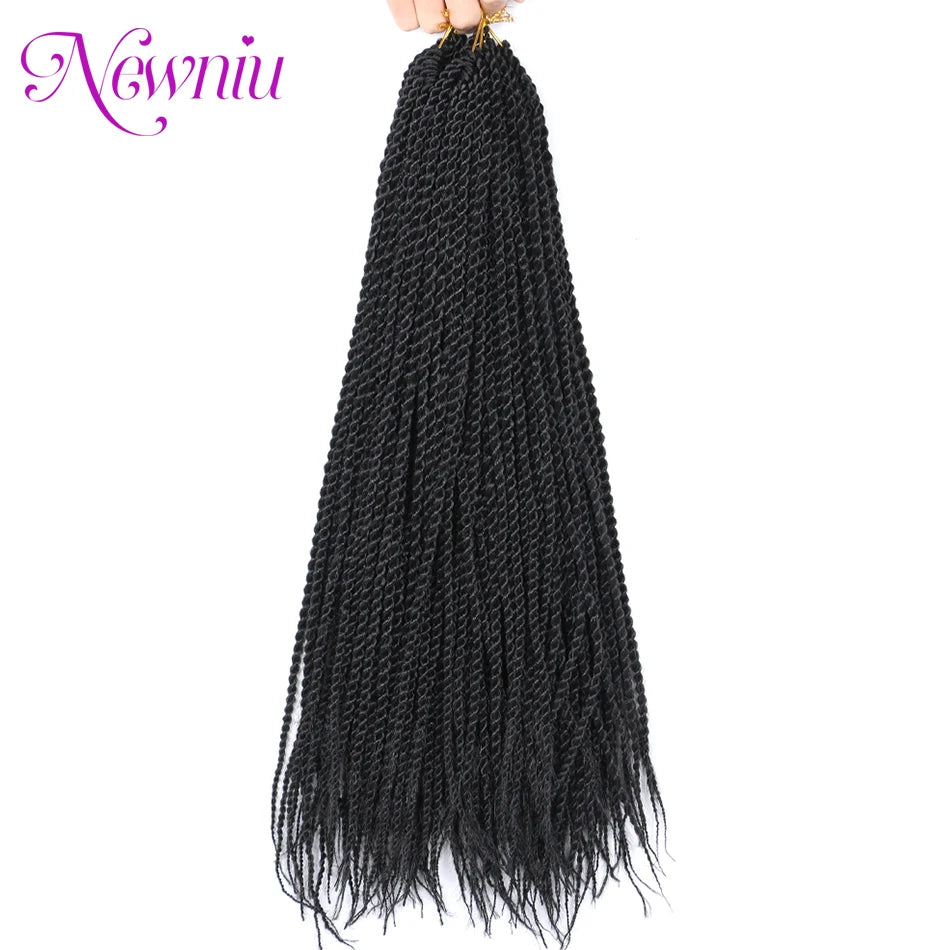 Tresses Crochet Senegalese Twist Synthétiques Ombre | Box Braids | Extensions Cheveux | Femme
