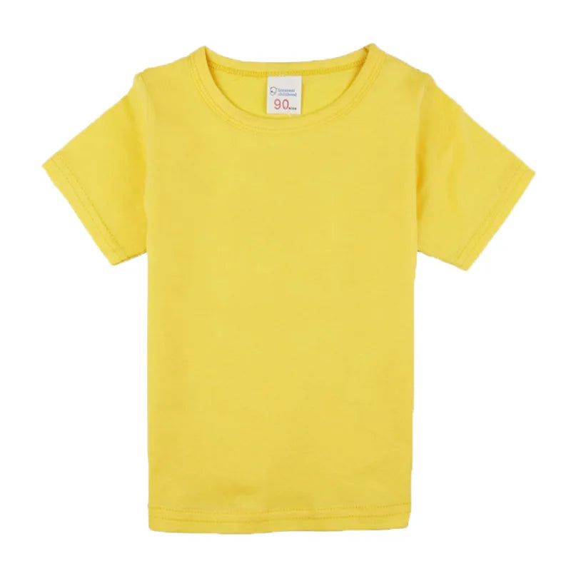 Boys Long Sleeve T-Shirts For Children Spring Autumn Pure Color T-shirt Cotton 1-15T Kids Clothing Baby Girls Tops Tees Clothes