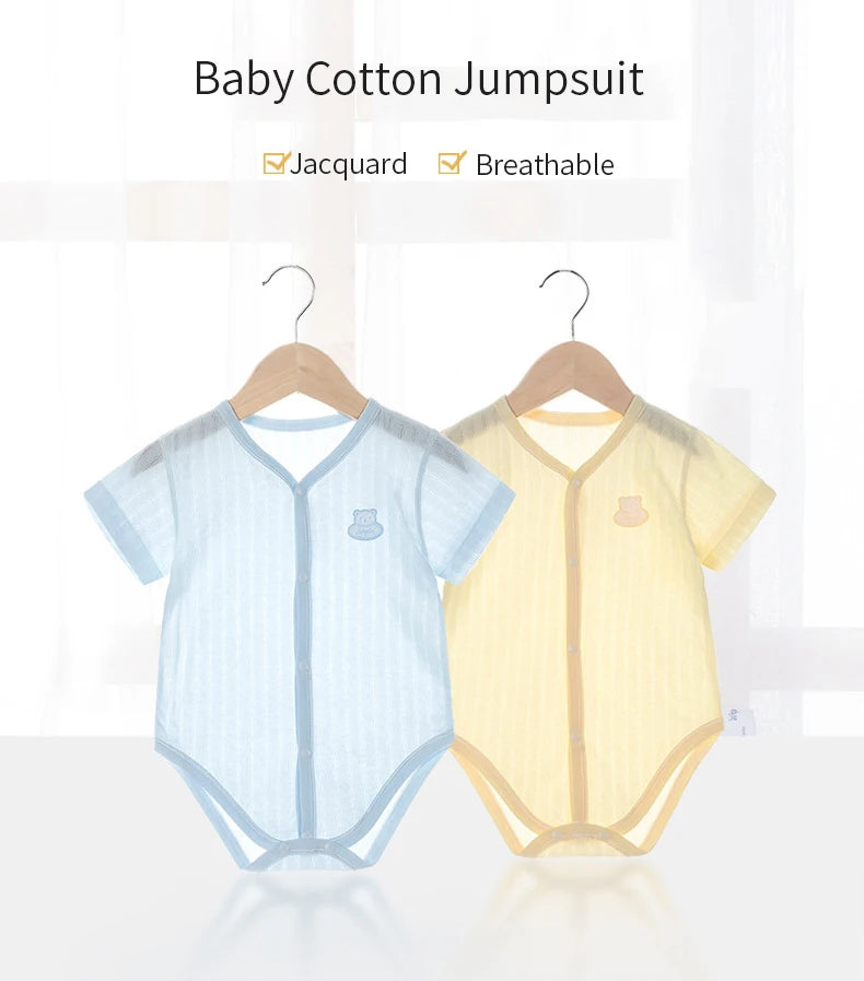 Bodysuit for Newborns Baby Clothes Sleepwear Summer Thin Baby Romper Overalls Jumpsuits Baby Romper Infants SolidClimb
