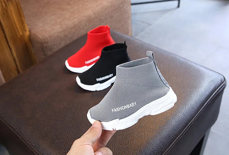 Autumn Summer Kids Sneakers Children Casual Shoes Slip-on Breathable Kids Socks Shoes Non-slip Snow Boots Boys Girls Sport Shoes