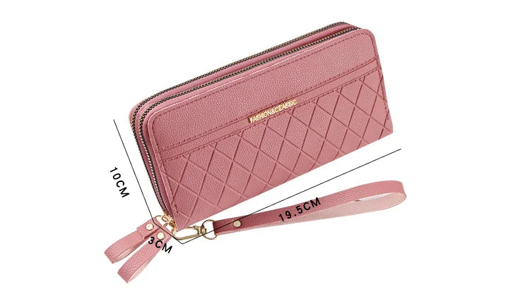Portefeuille Long Femme | Gland Décoratif | Porte-Monnaie & Porte-Cartes | Cuir PU | Clutch
