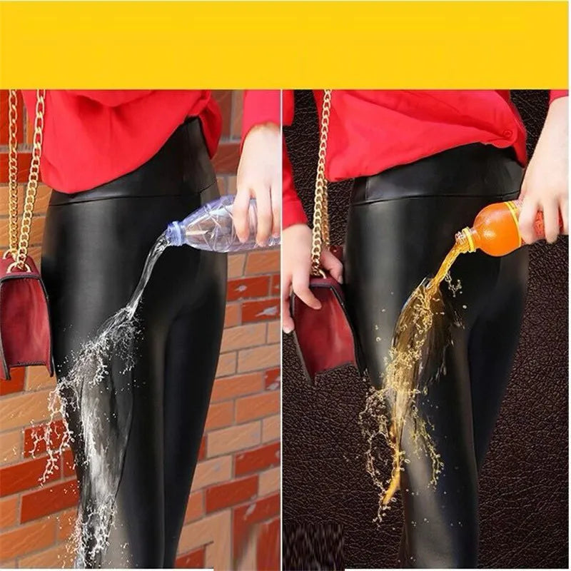 Legging Hiver Épais Velours Laine 700g Femme | Agneau Cachemire | Faux Cuir Chaud | Jegging